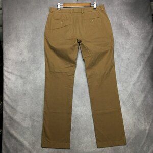 Vineyard Vines Mens Slim Fit Breaker Pants size 34x34 Brown Flat Front Stretch